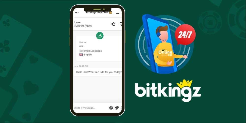 Customer Service at BitKingz Casino