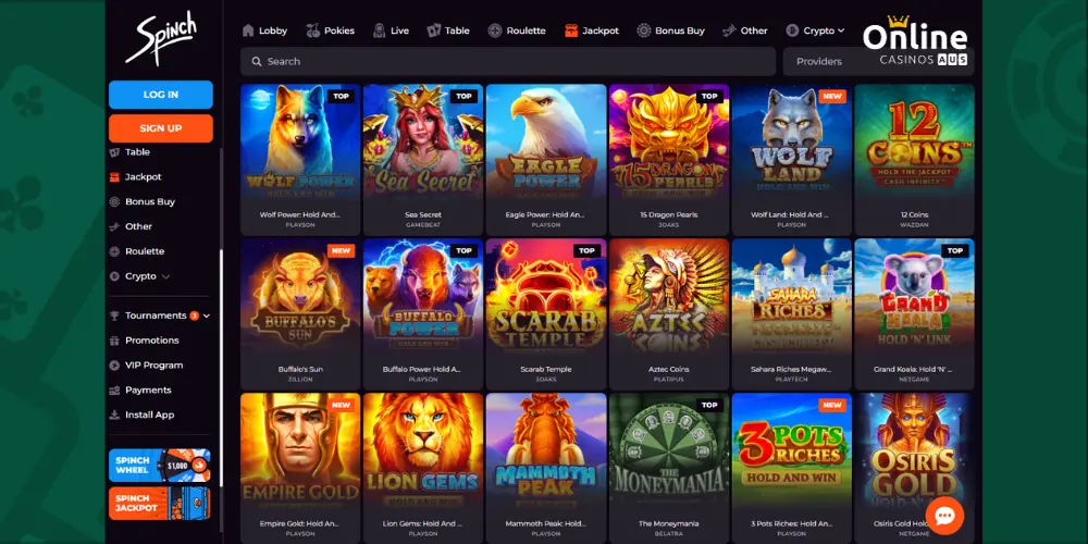 online pokies at Spinch Casino