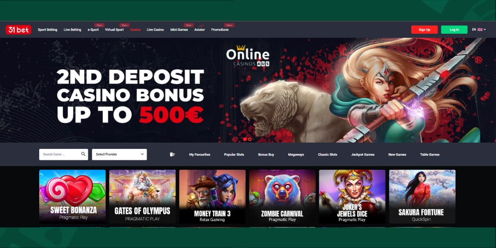 31Bet Online Casino Bonus