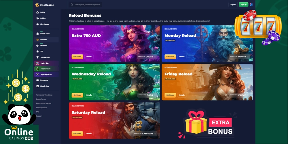 Joo Casino Bonuses