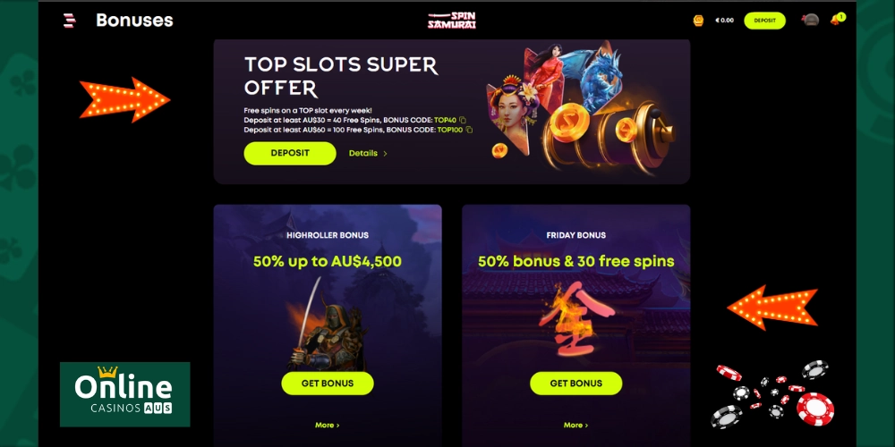 Spin Samurai Bonus Casino