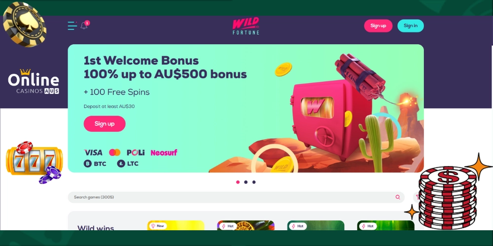 Wild Fortune.io Welcome Bonus Aus