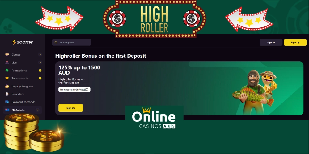 Zoome Casino Australia HighRoller