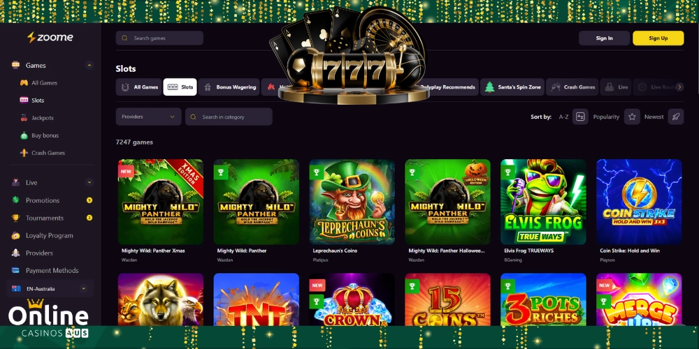 Zoome Online Casino Pokies