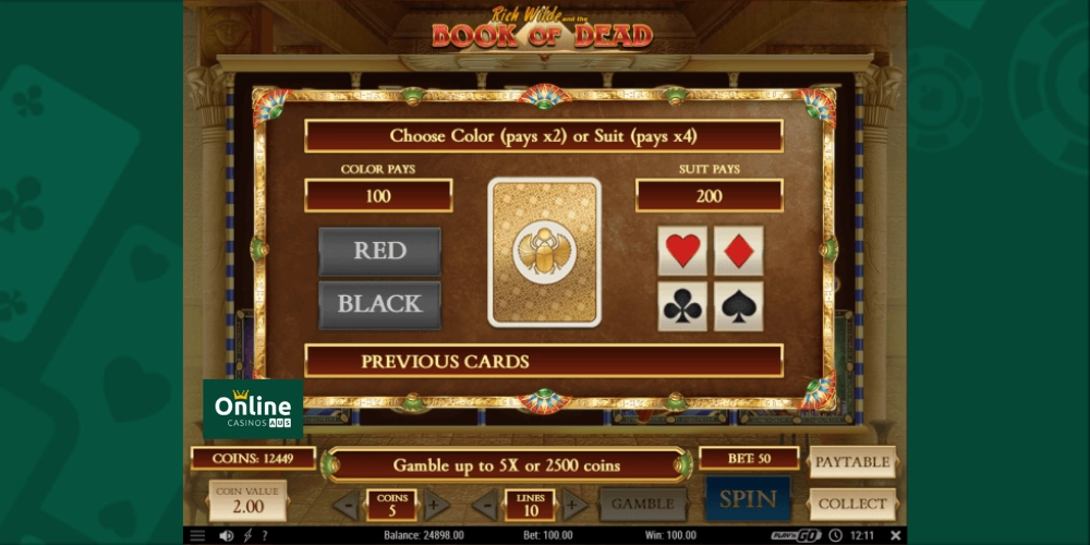 Book of Dead Slot Gamble Round