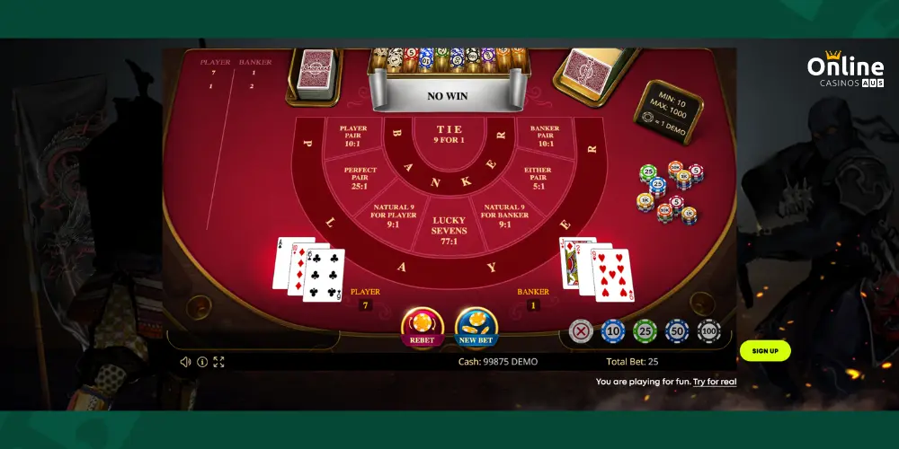 Play Online Baccarat for Free