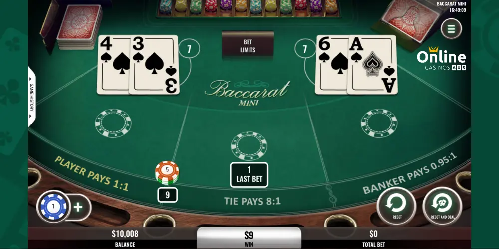 Varieties of Online Baccarat Mini-Baccarat